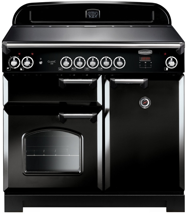 Buy Rangemaster CLA100EIBL/C Classic Black with Chrome Trim 100cm