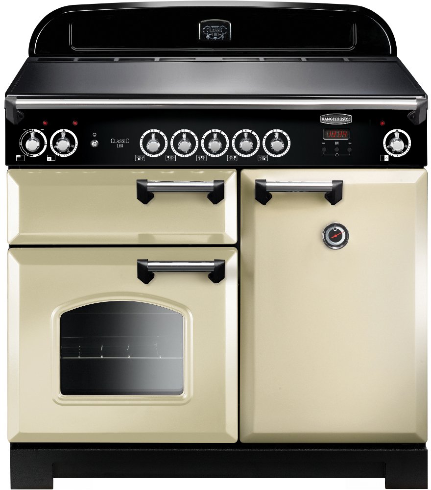 Rangemaster Classic CLA100EICR/C 100cm Induction Range Cooker Cream / Chrome, A Rated