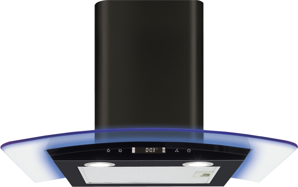 CDA EKP60BL 60cm Black Chimney Cooker Hood - 336 m3/h Extraction - Touch Control - Timer EKP60BL