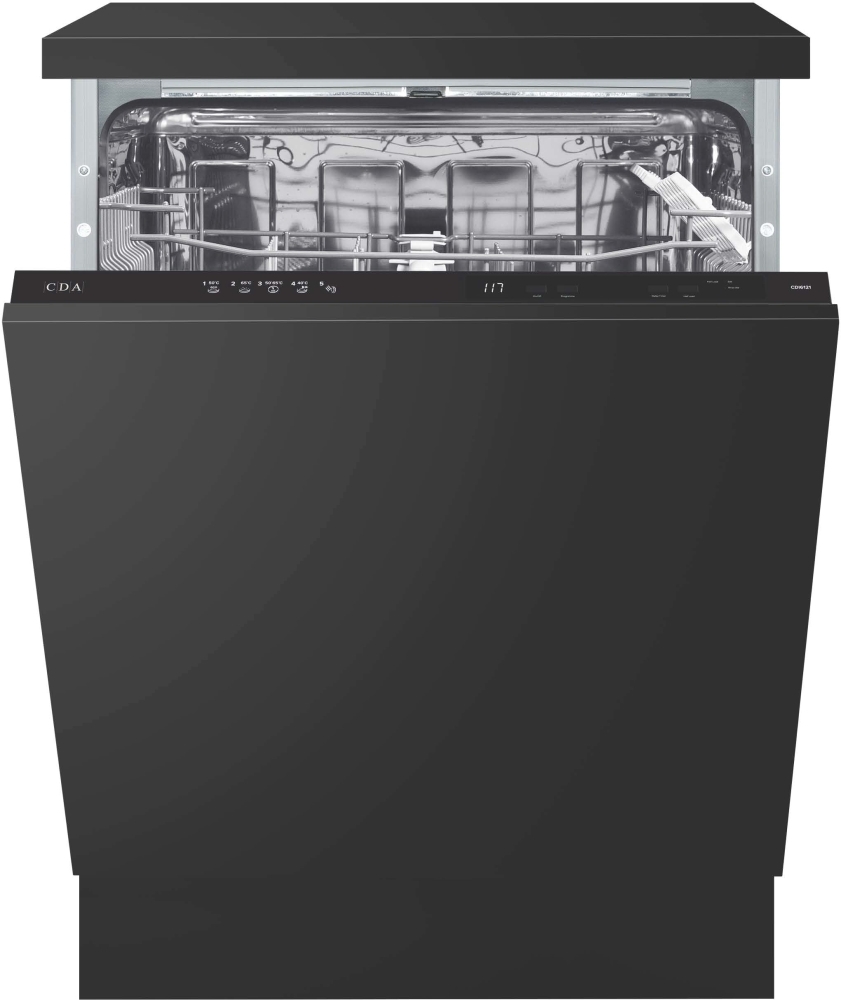 CDA - CDI6121 - Fully Integrated Dishwasher - 13 Place Settings - Black CDI6121