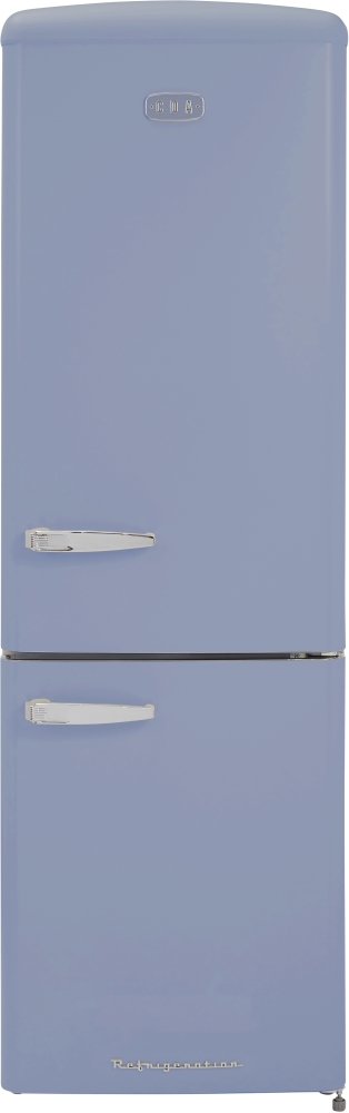 CDA Florence Sea Holly Fridge Freezer - 1990 x 600 x 725mm - 330L Total Capacity - Sea Holly Blue - Frost Free Florence Sea Holly