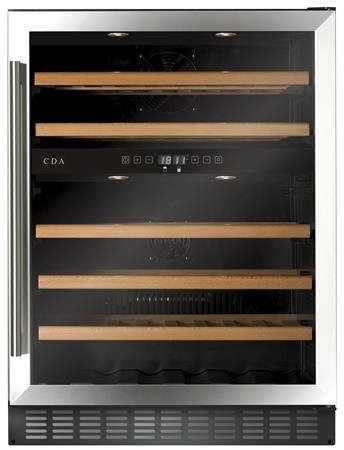 CDA - FWC604SS - Wine Cooler - Dual Temperature Zones - 46 Bottle Capacity - Stainless Steel FWC604SS