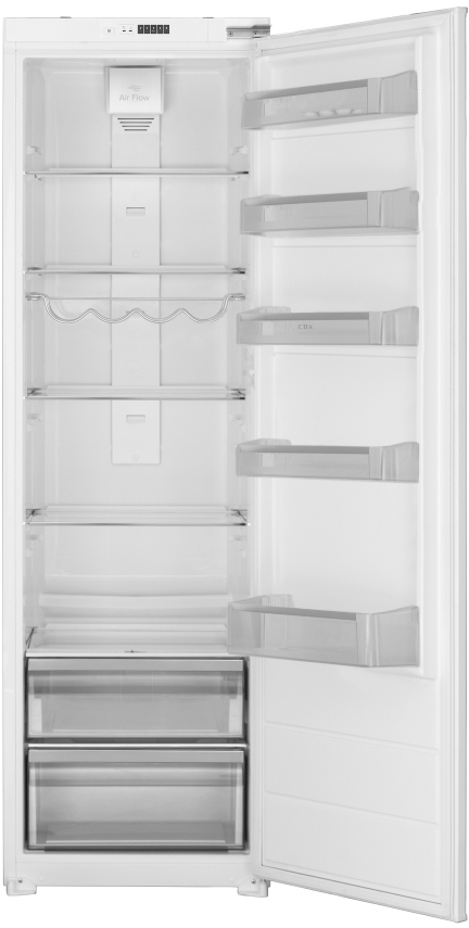 CDA CRI621 Built-In Larder Fridge - 177cm Height - 294L Capacity - White CRI621