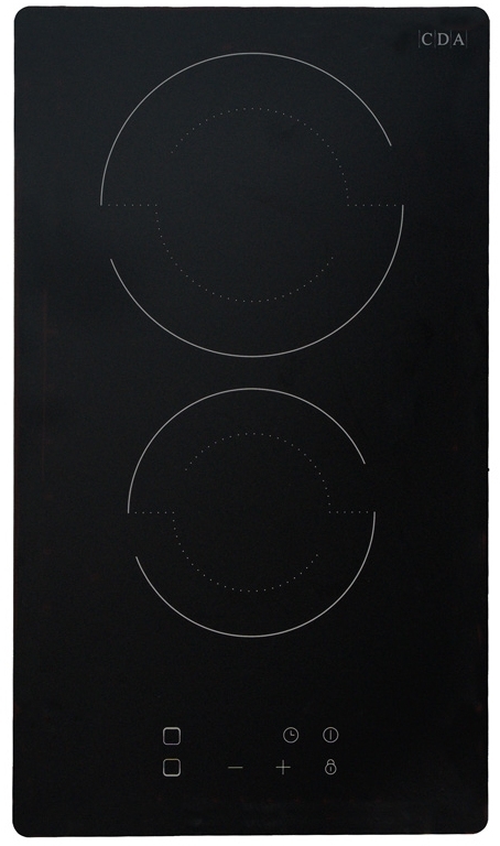CDA Domino Hob SCC030FR Touch Control Ceramic 2 Zones 30cm Black SCC030FR