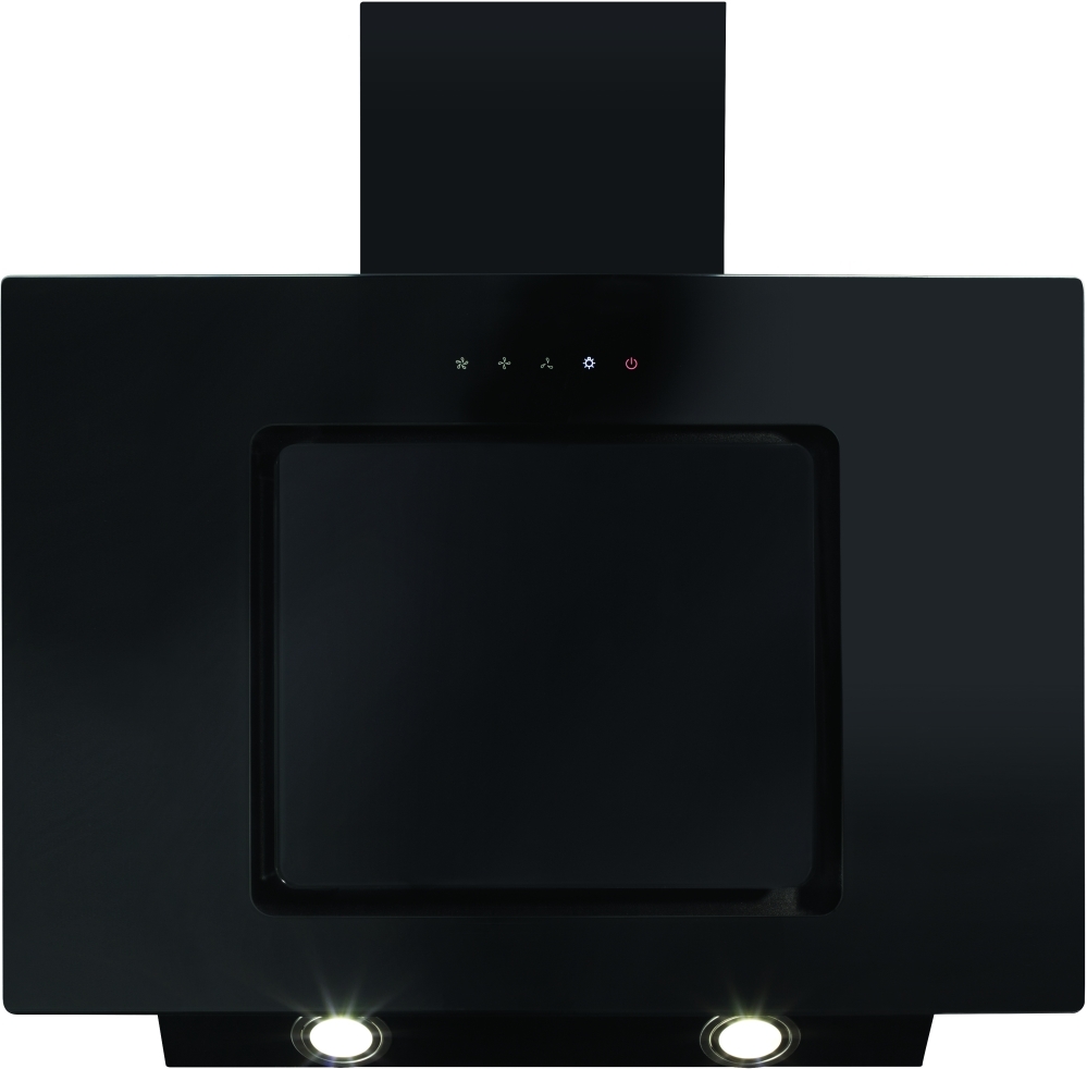 CDA EVA70BL 70cm Chimney Cooker Hood - Black - Touch Control - 3 Speeds - 350m3/h Extraction EVA70BL
