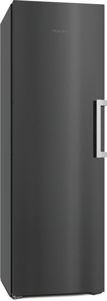 Miele FNS4782D BST BlackSteel No Frost Tall Freezer, D Rated, Freestanding, 12430600