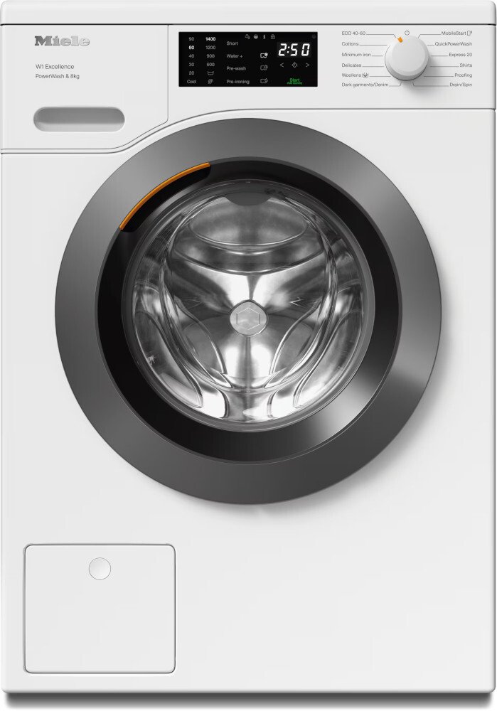 Miele WEB365 WCS Washing Machine - 8kg Capacity - 1400rpm Spin Speed - Lotus White - Freestanding WEB365 WCS