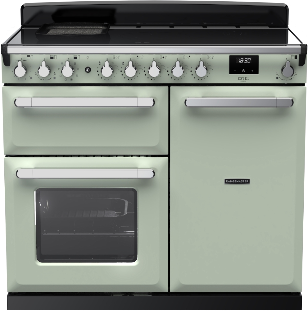 Rangemaster Estel Deluxe 100cm Induction Range Cooker Mint/Chrome ESDL100EIPMNT/CM1 Estel Deluxe Mint / Chrome