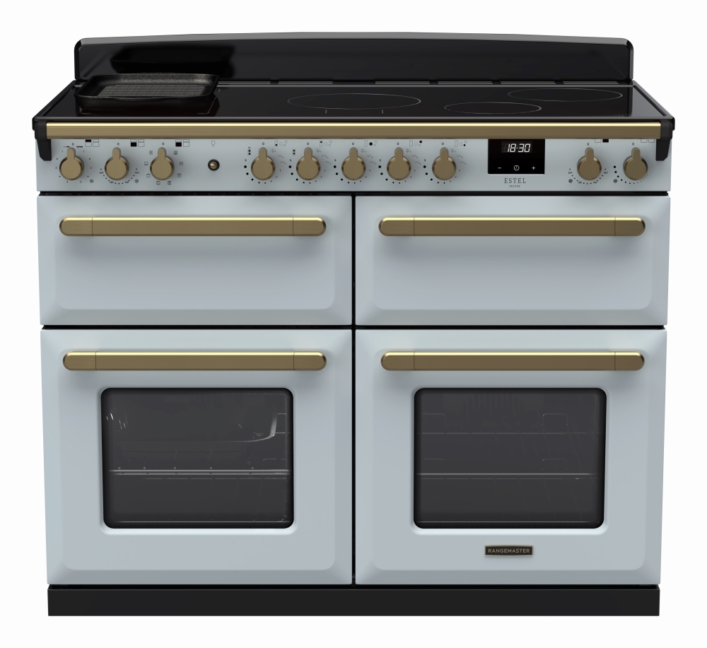 Rangemaster Blue Esdlb110eipmsb/Ab1 110Cm Induction Range Cooker Misty And Antique Brass - Image 5