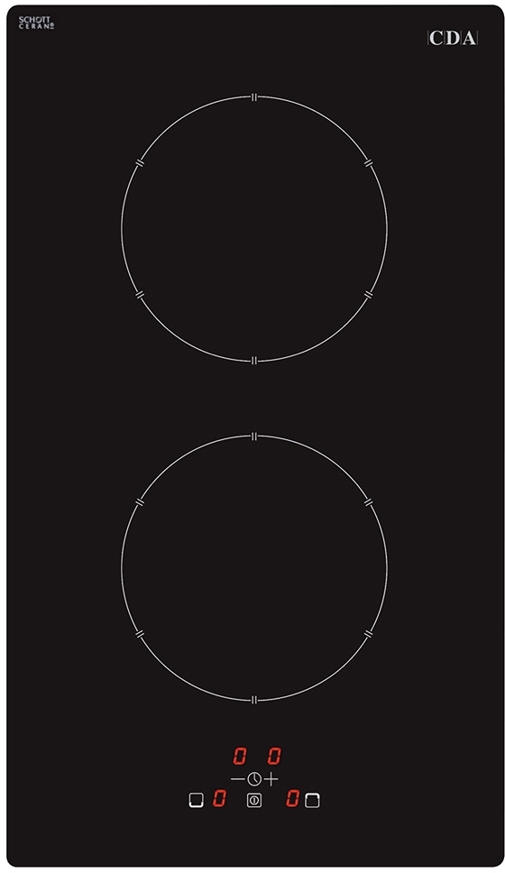 CDA HN3621FR 30cm 2 Zone Induction Domino Hob - Black HN3621FR