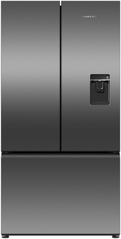 Fisher &amp; Paykel RF540ANUB6 Series 7 American Fridge Freezer, Black Stainless Steel