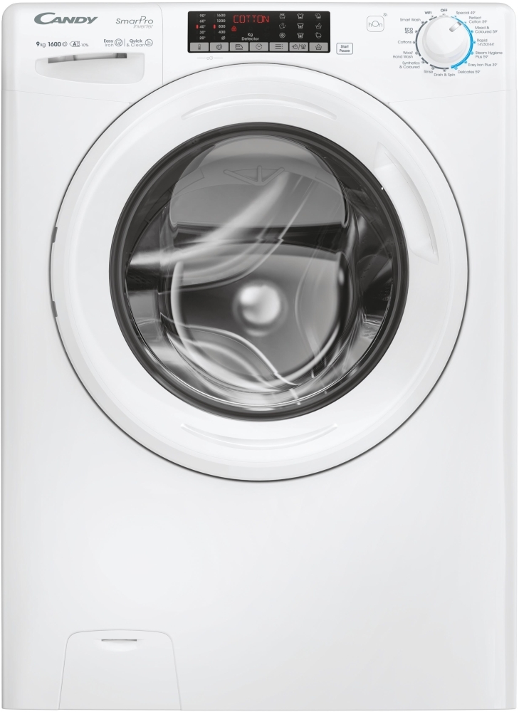 Candy CSO 696TWM6-80 Washing Machine, 9kg, 1600 Spin, White, A Rated, Freestanding, 31020076