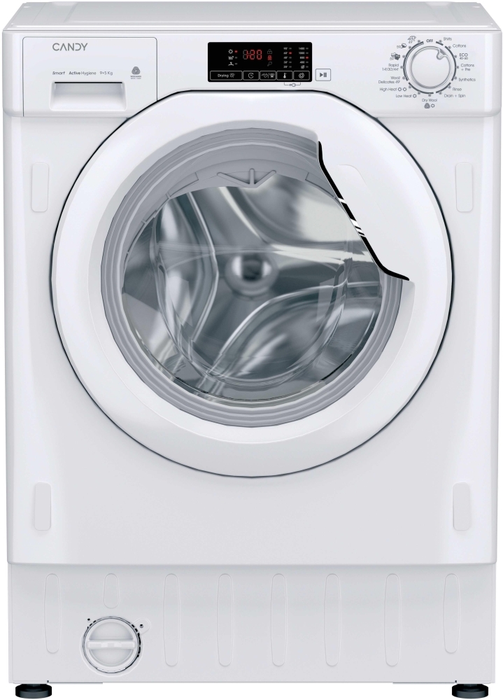 Candy Integrated Washer Dryer - 9kg Wash / 5kg Dry - White - Wool Programme CBD 495D13-80