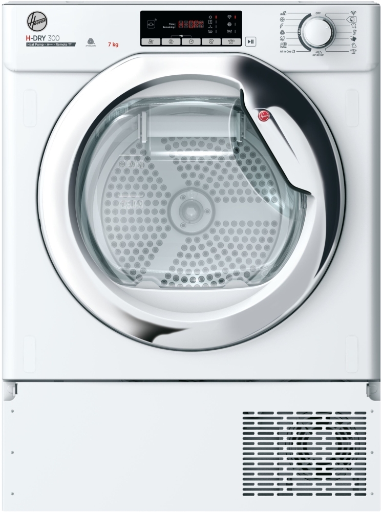 Hoover BATD H7A2TCE-80 Integrated Heat Pump Tumble Dryer - 7kg Capacity - A++ Energy - Wi-Fi Controlled BATD H7A2TCE-80