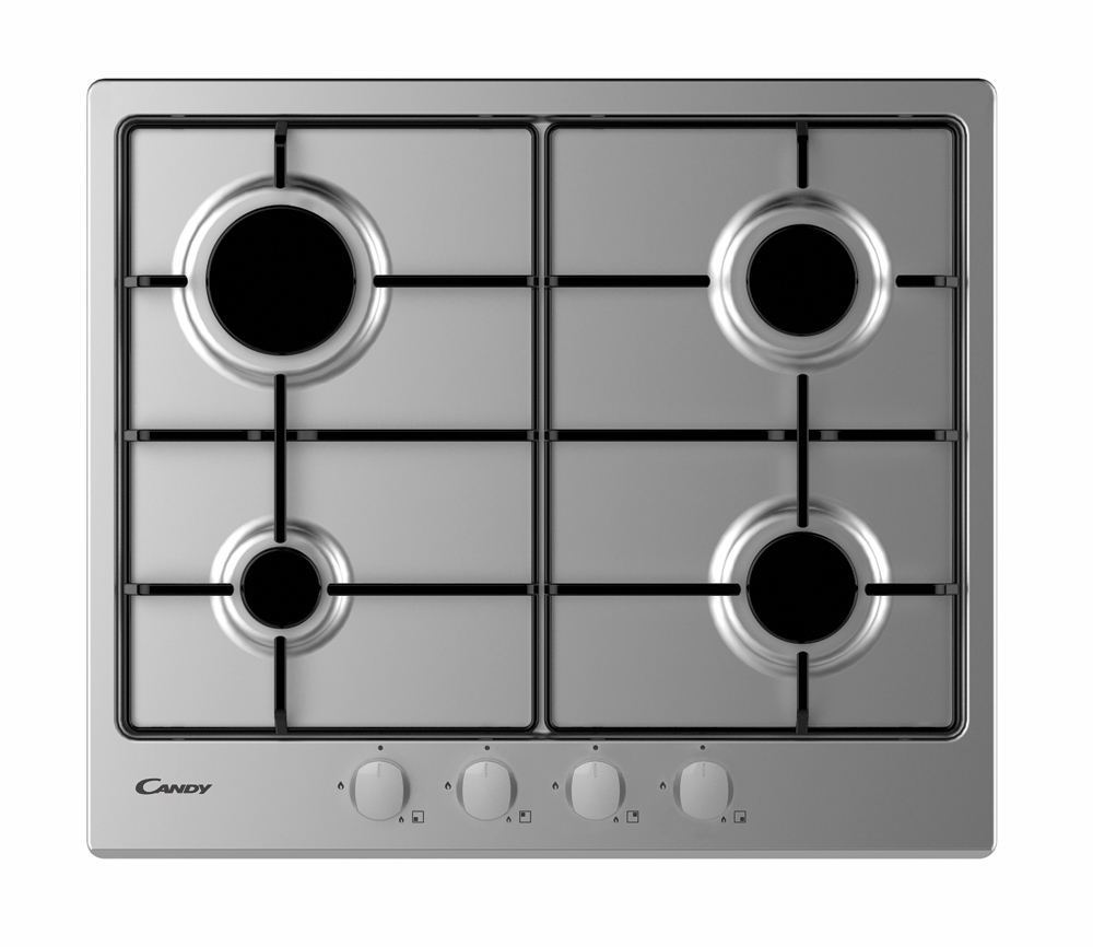 Candy CHW6BRX 4 Burner Gas Hob, Stainless Steel, 33801973