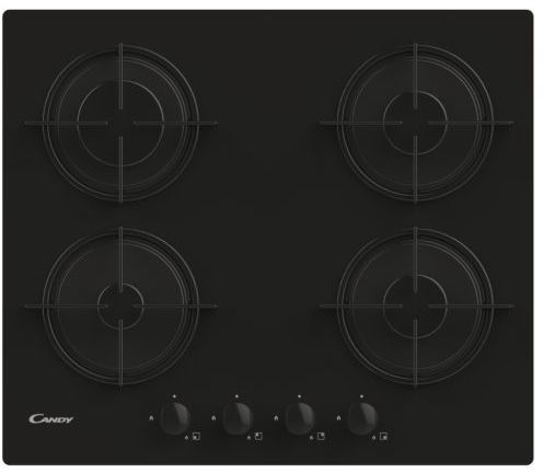 Candy CVW6BB 4 Burner Gas Hob - Black CVW6BB