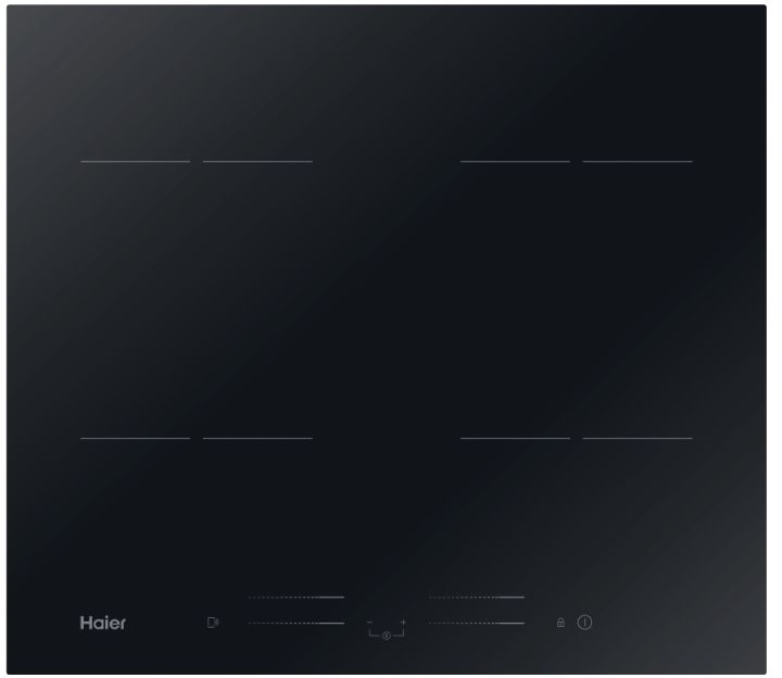 Haier HAISJ64MC Series 2 Induction Hob - 59cm Width - 4 Zone Induction Hob - Touch Control - Black HAISJ64MC Series 2