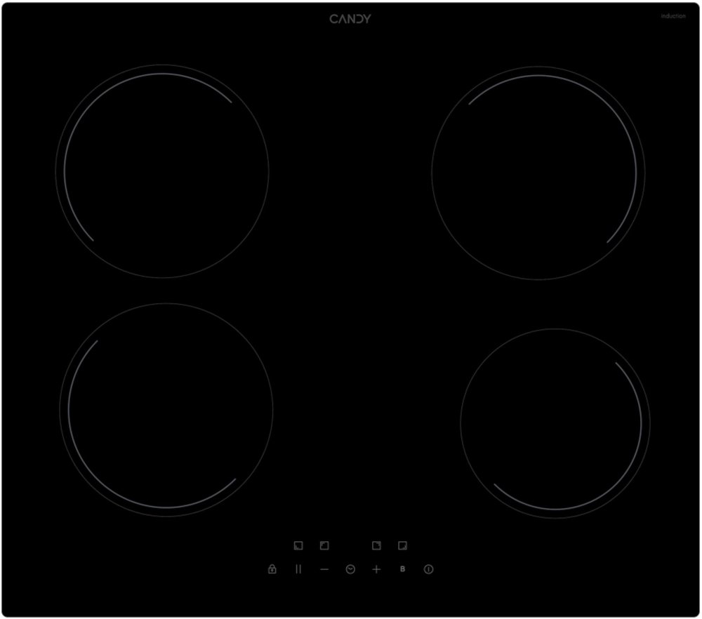 Candy Induction Hob 4 Cooking Zones Rapid Boil Black