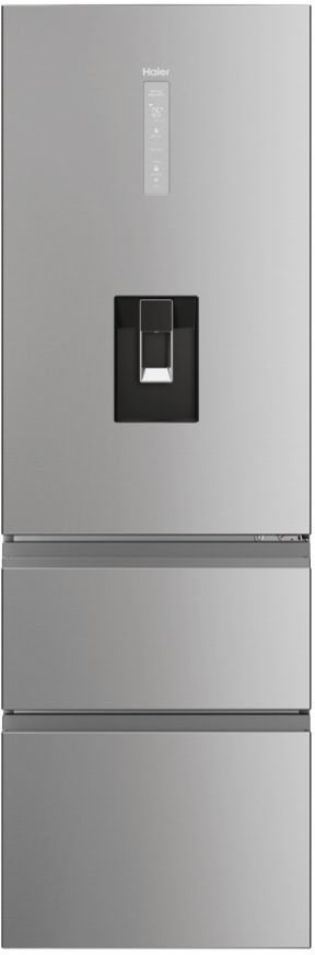 Haier 3D 60 Series 5 Fridge Freezer with Water Dispenser, Silver, E Class | Freestanding 3 Door Refrigerator with Easy Access Freezer Drawers, Total No Frost, Smart Contents, 60x67x185 cm, HTW5618EWMG - Image 5