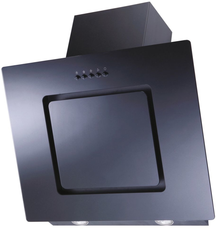 Candy 60cm Chimney Cooker Hood - Black Glass CDG6MBGG