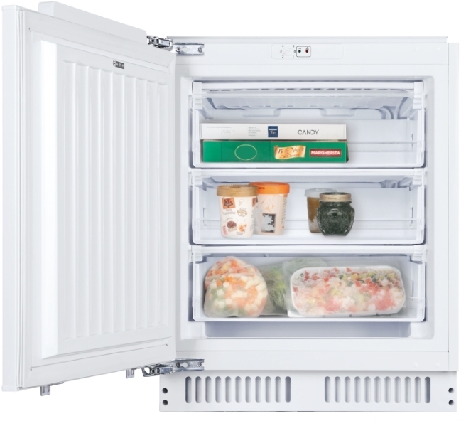 Candy Cus68ewk Integrated Undercounter Freezer - Fixed Hinge, White - Image 3