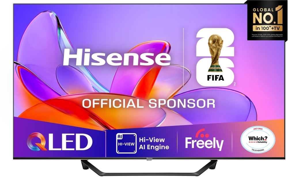 Hisense 43" 4K QLED Smart TV - VIDAA OS, Quantum Dot Colour, HDR10, HLG, Dolby Vision 43A7QTUK