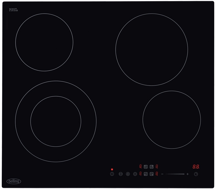 Belling CH602T Black Ceramic Hob with Touch Controls 590mm