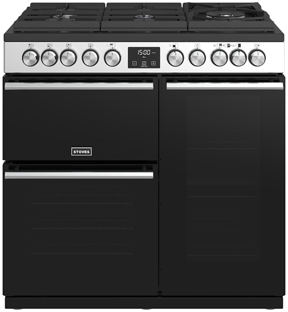 Buy Stoves Precision Deluxe S900DF GTG Stainless Steel 90cm Dual Fuel Range Cooker (444410750