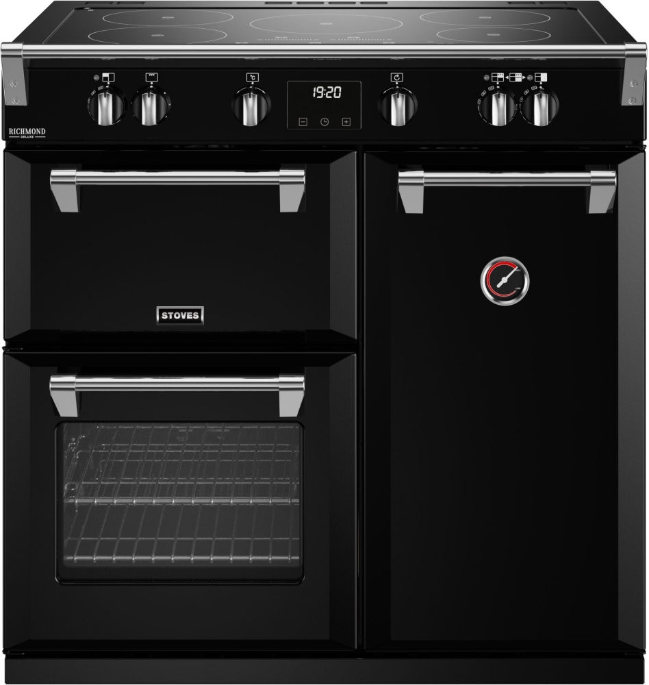 Stoves Richmond Deluxe D900Ei TCH Black 90cm Induction Range Cooker, A Rated (444411438) Marks