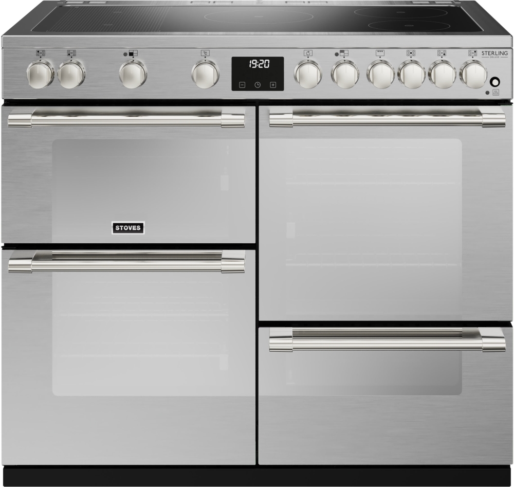 Stoves Sterling Deluxe D1000Ei RTY Stainless Steel 100cm Induction