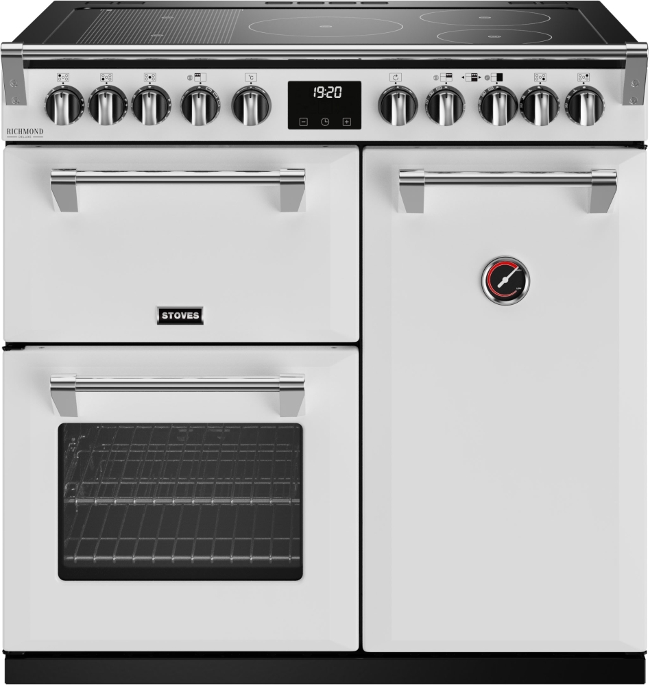 Stoves Richmond Deluxe D900Ei RTY Icy White 90cm Induction Range Cooker