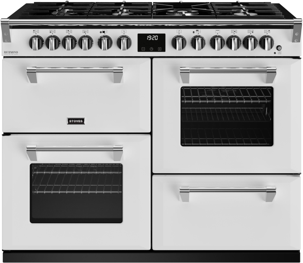 Stoves Richmond Deluxe D1100DF Icy White 110cm Dual Fuel Range Cooker
