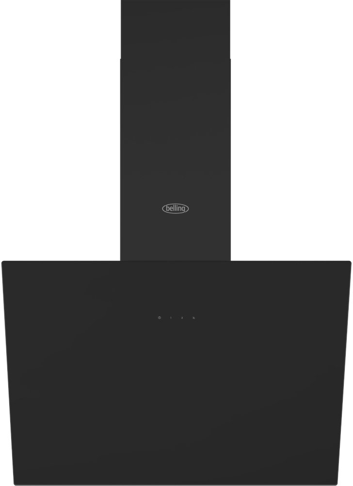Belling 603ANG 60cm Chimney Cooker Hood in Black with 640m3/h Extraction Rate