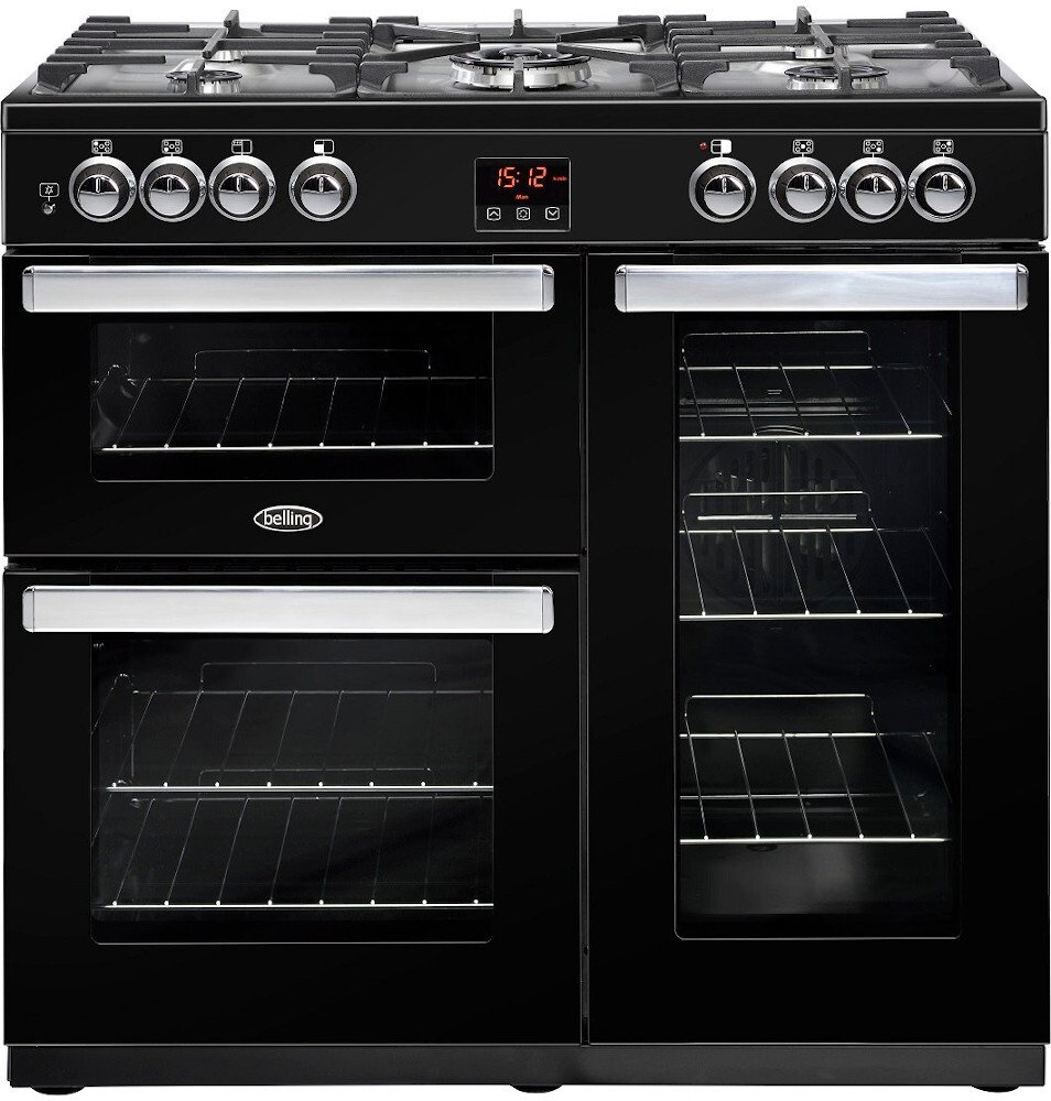 Buy Belling Cookcentre X90G Black 90cm Gas Range Cooker (444411725