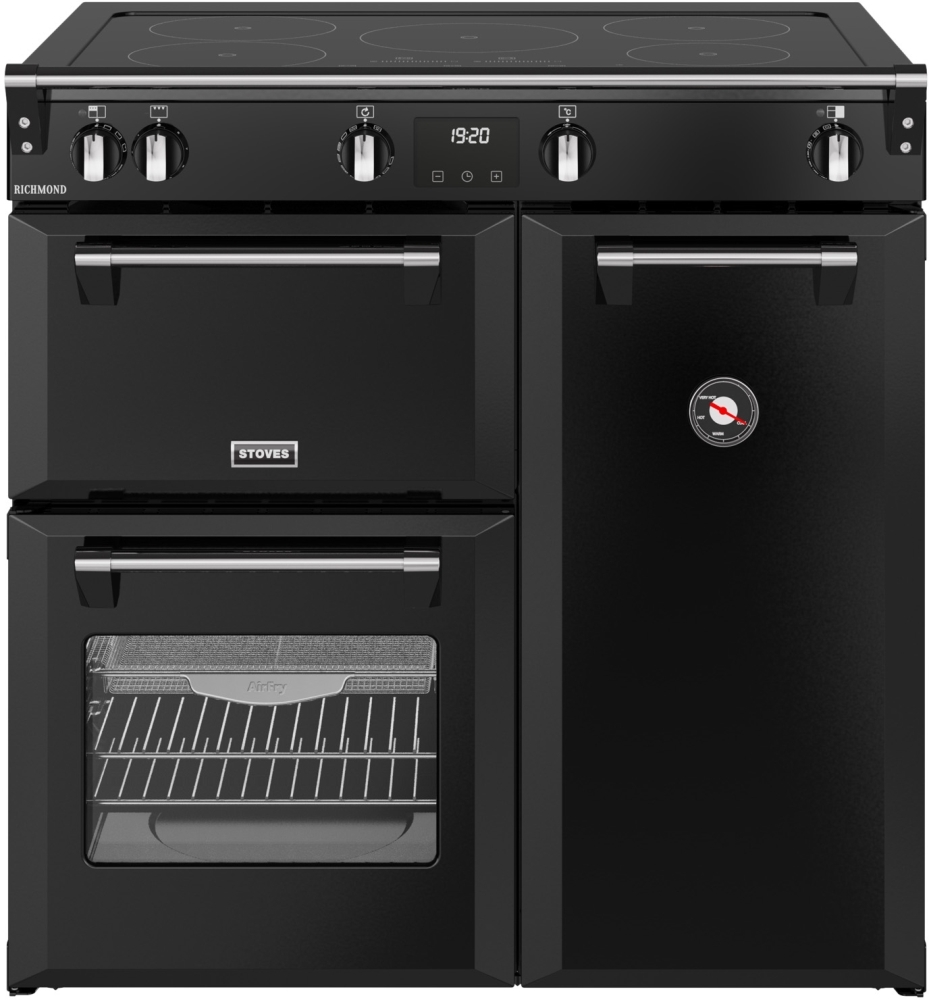 Stoves Richmond 90Ei TCH 90cm Black Induction Range Cooker - 3 Ovens, 5 Zone Hob Richmond 90Ei TCH