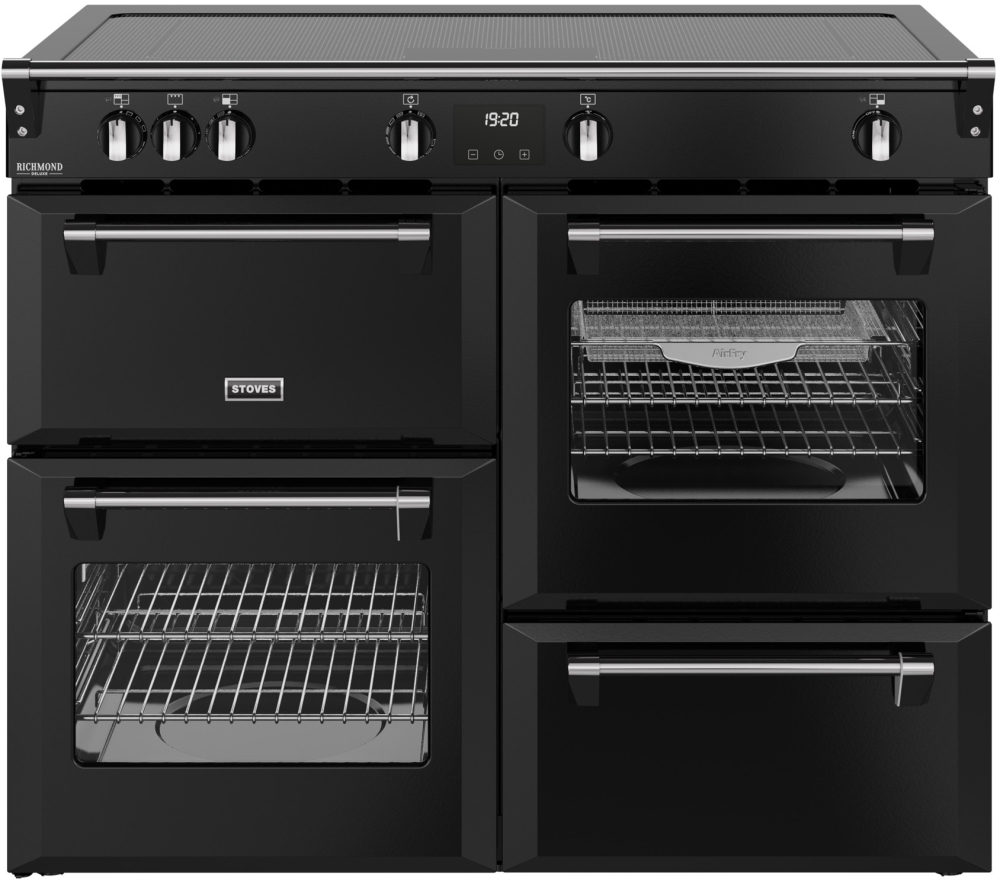 Stoves DX RCA RICH 110Ei ZLS 110cm Black Induction Range Cooker - 4 Ovens, 6 Zone Zoneless Hob DX RCA RICH 110Ei ZLS