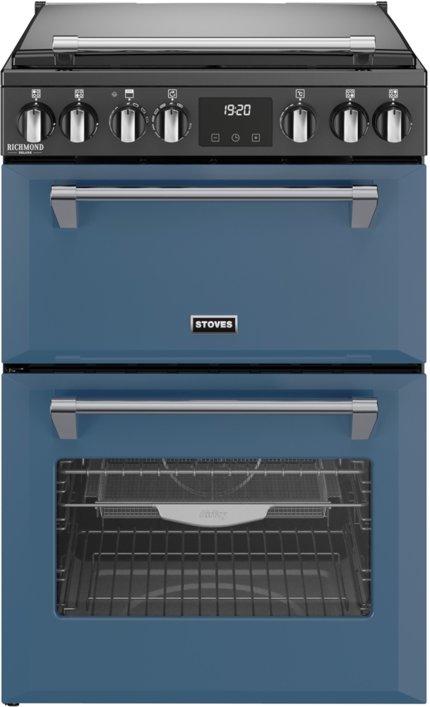 Stoves DX MRA RICH 60DF TWB Dual Fuel Cooker - 60cm, Double Oven, Gas Hob, Twilight Blue DX MRA RICH 60DF TWB
