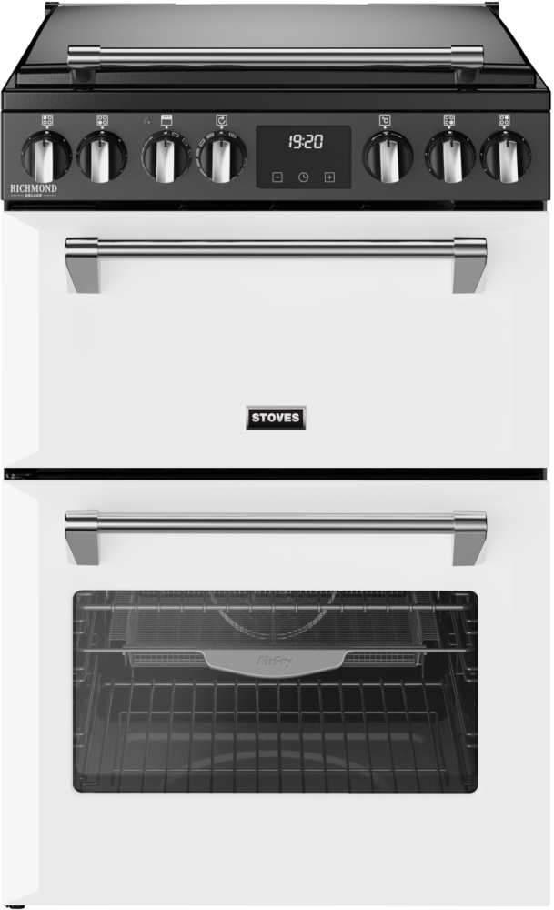 Stoves DX MRA RICH 60Ei RTY IWH Dual Fuel Cooker - 70L Main Oven, 33L Second Oven, Induction Hob DX MRA RICH 60Ei RTY IWH