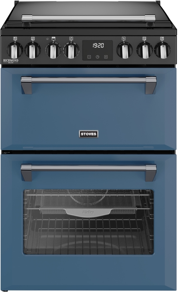 Stoves DX MRA RICH 60Ei RTY TWB Dual Fuel Cooker - Twilight Blue - Double Oven - 4 Zone Induction Hob DX MRA RICH 60Ei RTY TWB