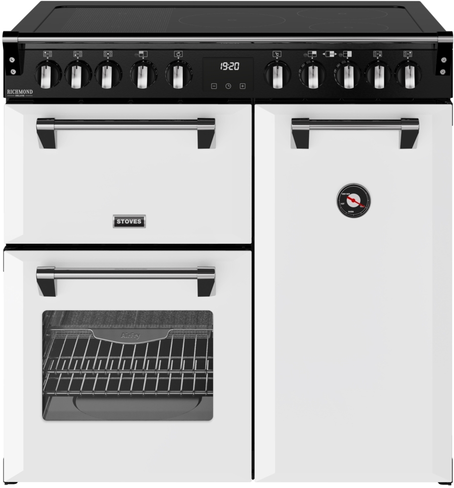 Stoves 90cm Induction Range Cooker - DX RCA RICH 90Ei RTY IWH - 5 Zone Induction Hob - White DX RCA RICH 90Ei RTY IWH