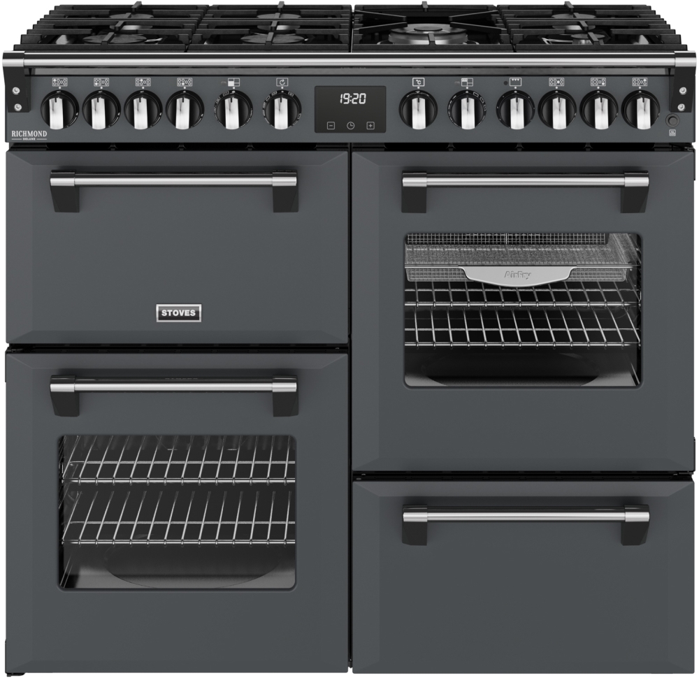 Stoves DX RCA RICH 100DF AGR 100cm Dual Fuel Range Cooker - Anthracite Grey DX RCA RICH 100DF AGR