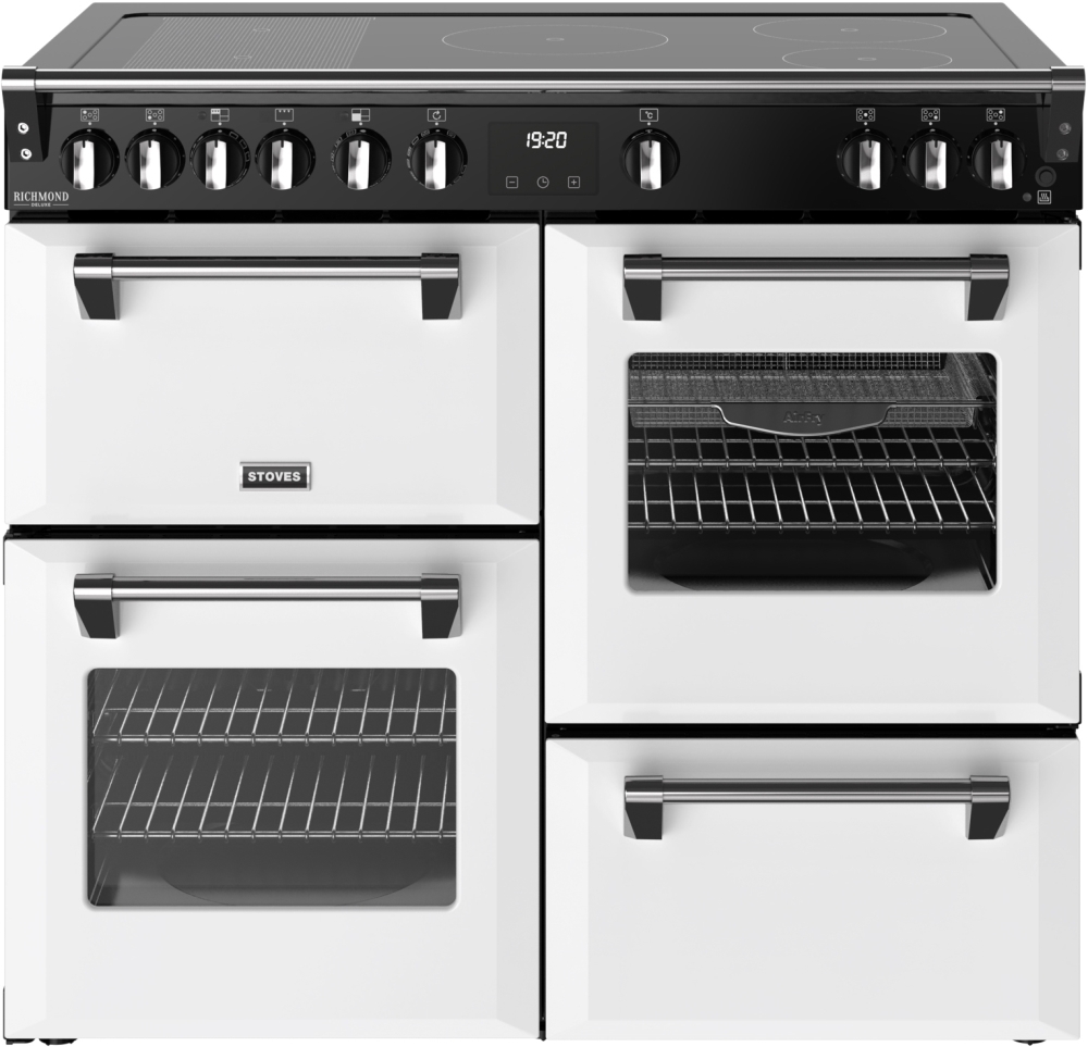 Stoves 100cm Induction Range Cooker - DX RCA RICH 100Ei RTY IWH - 5 Zone Induction Hob - Ice White DX RCA RICH 100Ei RTY IWH