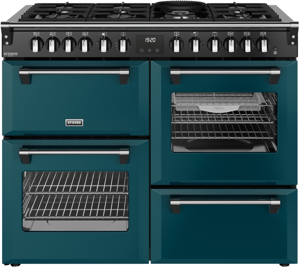 Stoves DX RCA RICH 110DF DMA 110cm Dual Fuel Gas Hob Range Cooker - Green DX RCA RICH 110DF DMA