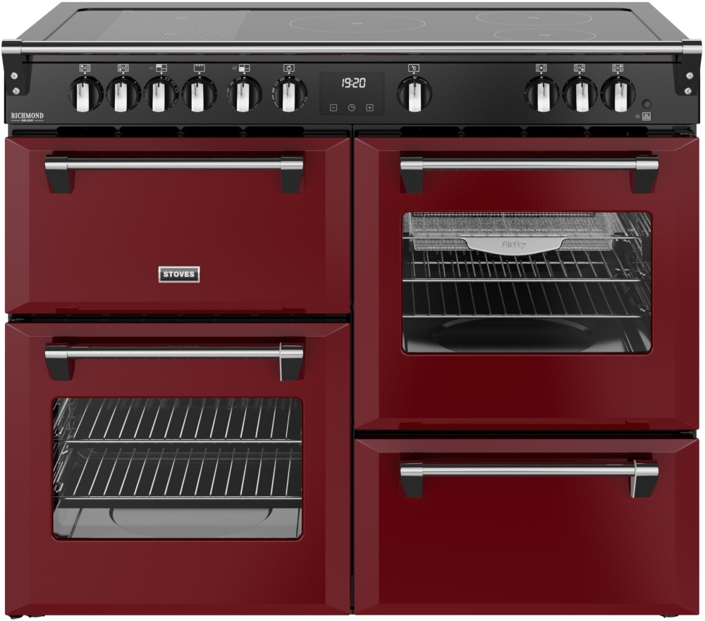 Stoves 110cm Induction Range Cooker - 4 Ovens - Garnet Red - Image 2