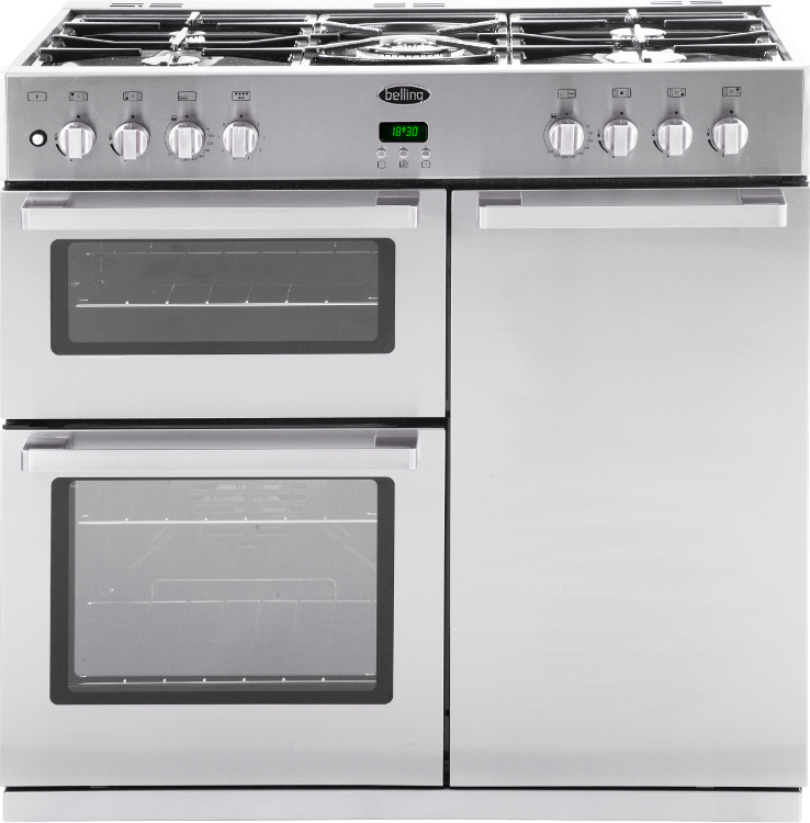 Buy Belling DB490DFT Professional Stainless Steel 90cm Dual Fuel Range
