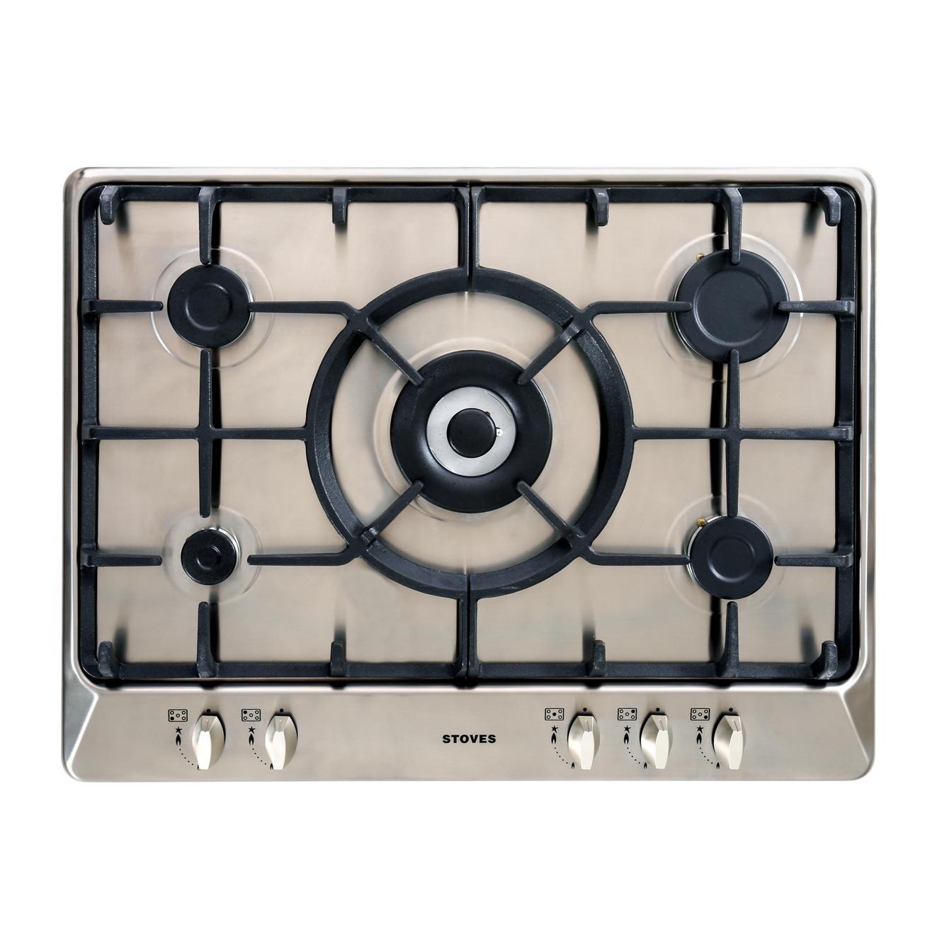 Buy Stoves SGH700C Stainless Steel 5 Burner Gas Hob (444440878) Marks
