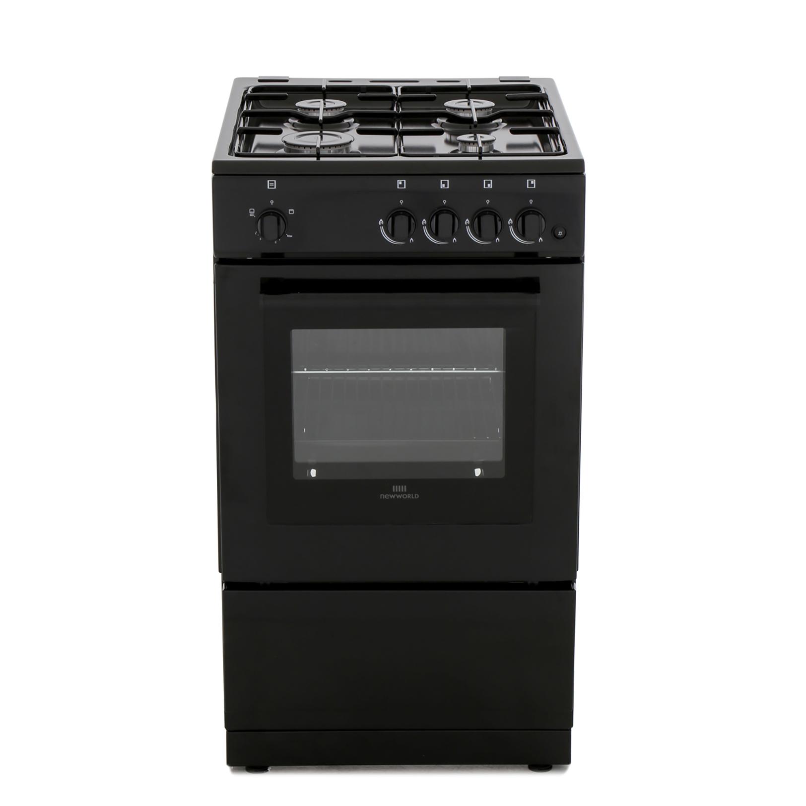 Buy New World 50GSO Black Gas Cooker with Single Oven (444443994) Marks Electrical