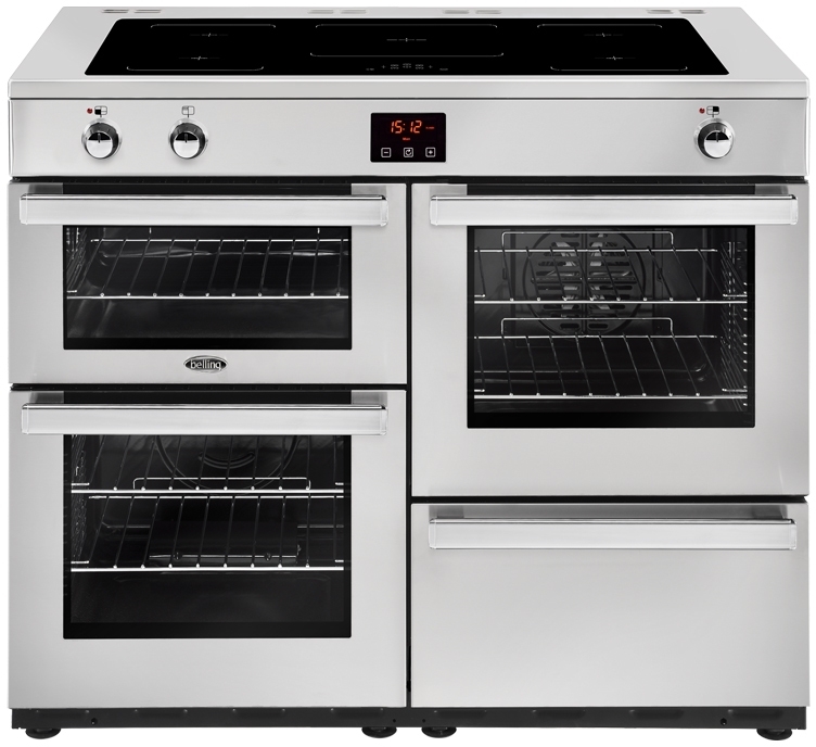 Belling Cookcentre 110Ei Professional Stainless Steel 110cm Induction Range Cooker, A Rated