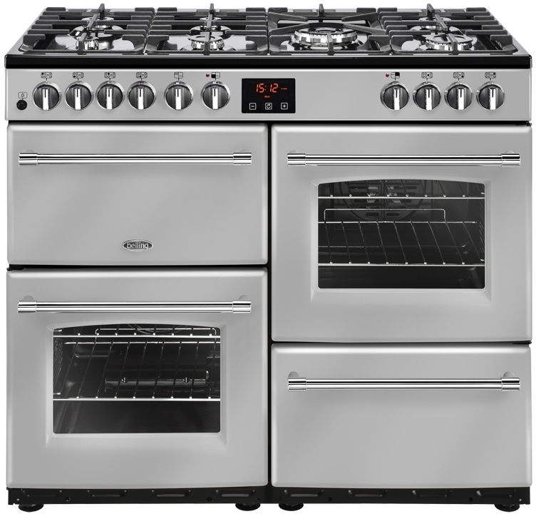 Buy Belling Farmhouse 100DF Silver 100cm Dual Fuel Range Cooker