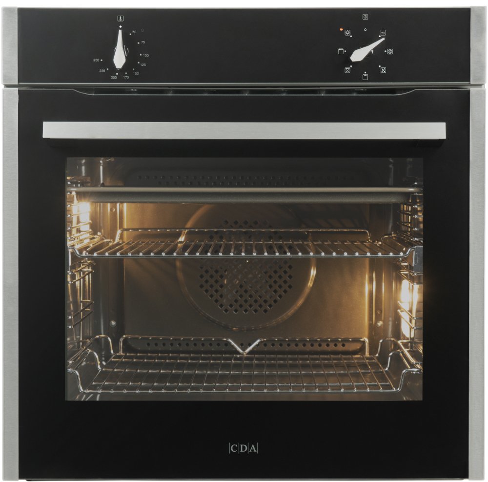 CDA SL100SS Built-In Electric Single Oven - 77L Capacity - Fan Assisted - A Energy Rated - Stainless Steel SL100SS